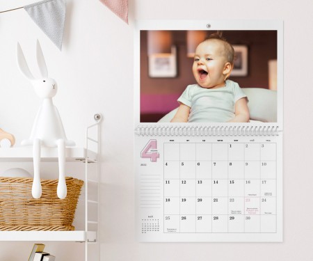 Персонализиран календар със спирала - Pink